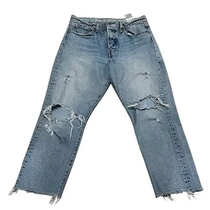 Levi's Women's Distressed Wedgie Straight Jeans Size 31 Light Blue thumbnail 1
