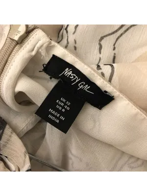 Nasty Gal Maxi Dress Hi Low Hem Halter Ruffle Hi Low Hem Horse Print Ivory 8 thumbnail 5