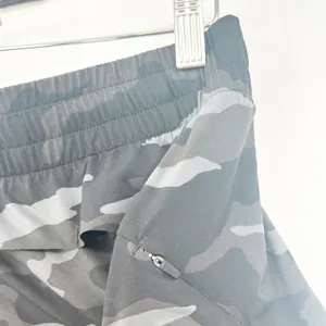 Athleta Womens Camo Printed‎ Mesh Racer Run Shorts Sporty Athletic Black Size M thumbnail 6