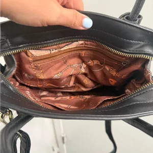 Smal black purse, no brand: 9 1/2” w x 7 1/2” l thumbnail 4