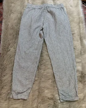 J.Crew Factory Striped Linen Cotton Blend Drawstring Pant Size 2 Pull On thumbnail 4