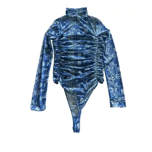 Free People Intimately NWT Under It All Mesh Bodysuit XL Bluebell Combo Sheer thumbnail 4