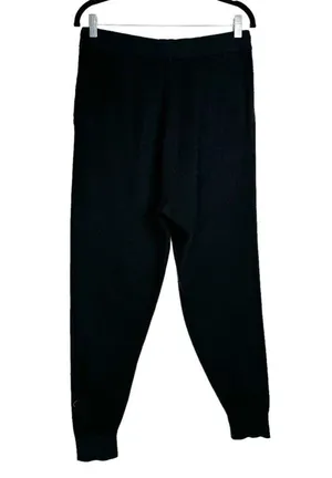 ZYIA Active Womens Black Soft n Warm Joggers Sz Large Ribbed Cozy Knit thumbnail 4