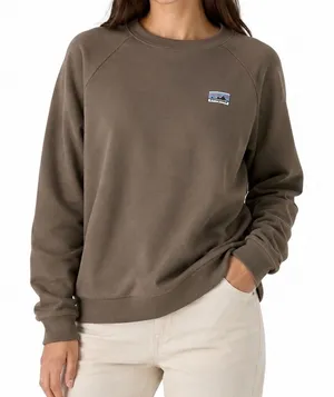 Patagonia Women Regenerative Organic Cotton Crew Top Marlow Brown Small NWT thumbnail 1
