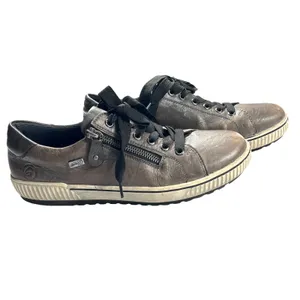 Remonte Maditta D0700 Leather Sneakers 40 Metallic Gray Brown Comfort Walking thumbnail 2