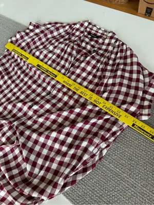 Madewell Central Drapey Top in Red and White Gingham Check Sz XS thumbnail 6