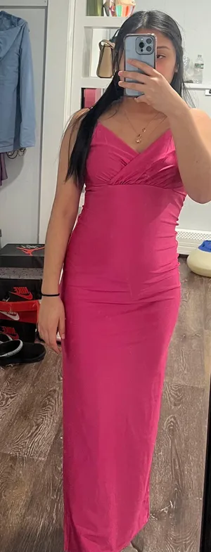 Pink Silk Dress thumbnail 1