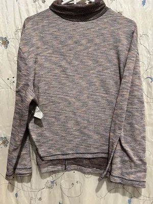 Free People Women's Multicolor Turtleneck Pullover Sweater Size S thumbnail 1