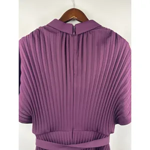Women’s DKNY Size 18 Dark Plum Pleated Midi Dress thumbnail 4