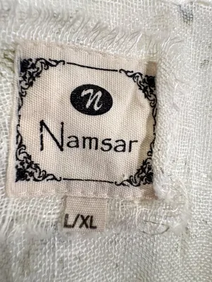 Namsar Linen Gauze Floral Print Oversized Midi Dress Size L/XL thumbnail 9