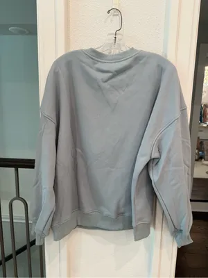 LE LIS Pickleball Graphic Fleece Sweatshirt Blue Oversized NWT Large thumbnail 5