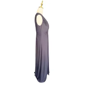 Alex Evenings Woman‎ Gray Embellished Ruched Gown Dress 14W Formal Wedding Guest thumbnail 5