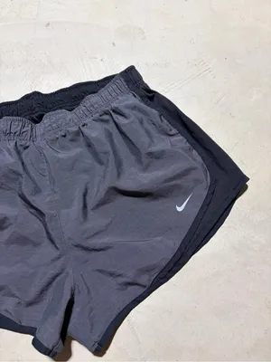 Nike Women’s charcoal and Black Running Shorts large thumbnail 2