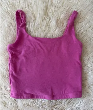 Gap Hot Pink Crop Tank Double Lined thumbnail 1