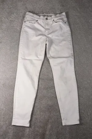 madewell‎ 9" high riser skinny jeans white 28 Spots On Back thumbnail 1