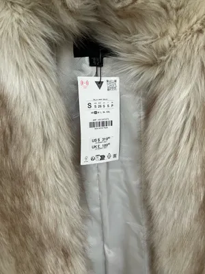 Zara Faux Fur Cost with padded shoulders thumbnail 5