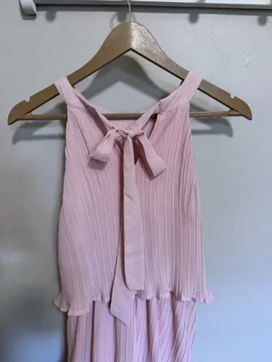 Light Pink Pleated Tiered Dress thumbnail 2