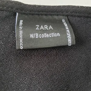 Zara W/B Womens Top Sz M Basket Sheer Cropped Festival Goth Y2K Grunge Minimal thumbnail 7