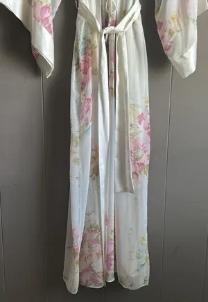 Victoria's Secret Collection Kimono Robe Women's Size L Floral Vintage 90s Robe thumbnail 5