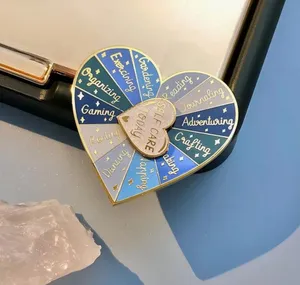 NEW Self Care Heart Enamel Pin Blue thumbnail 1