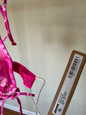 SKIMS SWIM TRIANGLE BIKINI TOP IN PINK‎ CAMO size XL thumbnail 3
