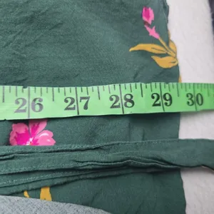 Abercrombie & Fitch Green Floral Faux Wrap Mini Dress Short‎ Sleeve Womens Small thumbnail 8