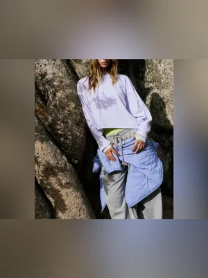 NWOT Free People FP Movement Inspire Layer - violet frost purple - XS thumbnail 3