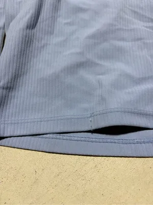 Aerie offline long sleeve ribbed cropped shirt blue small thumbnail 10