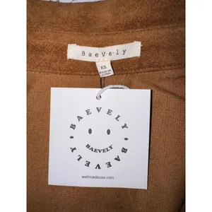 Baevely Womens XS Brown Faux‎ Suede Studded Western Romper Short Sleeve Cognac thumbnail 5
