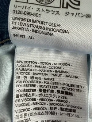 Levi 710 Blue Super Skinny Stretch Jeans thumbnail 5