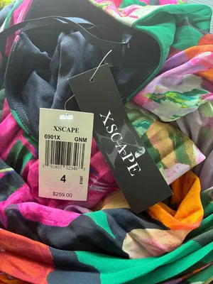 XSCAPE - Gia Floral Print Pleated Chiffon Halter Maxi Dress thumbnail 8