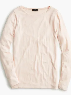 NWT J. Crew Size Large Light Pink Crew Neck Lightweight Soft Sweater Top NEW thumbnail 1