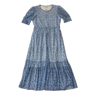 Baum und Pferdgarten Jocelyn Dress Womens Large Blue Leopard Mesh‎ Midi thumbnail 3