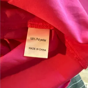ZESICA Fuchsia One Shoulder Pleated Tiered Ruffle Mini Dress L thumbnail 4