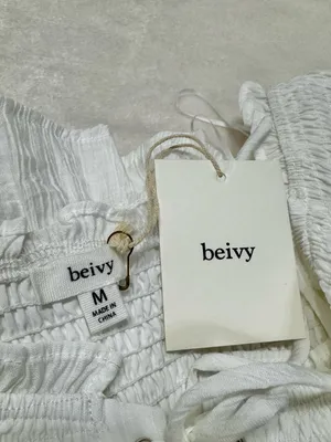 Beivy Off-Shoulder White Ruffle Maxi Dress Size Medium thumbnail 14