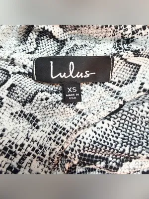 LULUS Women’s Wildlife Black and White Snake Print One Piece Bodysuit Size XS thumbnail 5