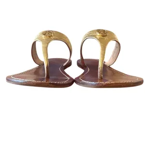 Tory Burch Cameron Gold‎ Leather Sandals 9.5 thumbnail 2