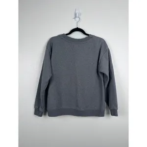 Pact Women's V Neck Pullover Sweatshirt Gray Sz‎ L thumbnail 6