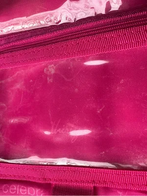 thirty-one Floral Print Tote with Hot Pink Handles and Teal Accents thumbnail 6