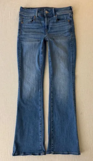 American Eagle Kick Boot Next Level Stretch Jeans Womens 4 Short Blue thumbnail 1
