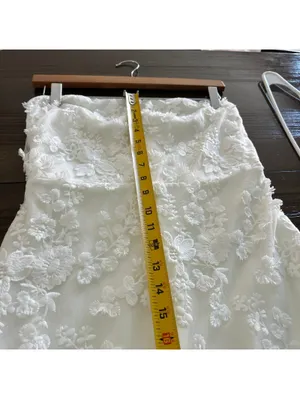 Altar'd State White Floral Embroidered Strapless Mini Dress Size M Romantic thumbnail 5