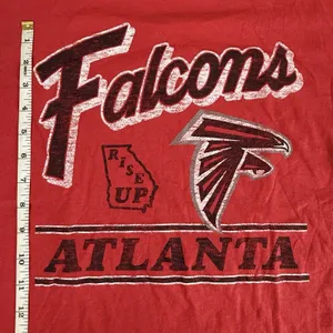 Atlanta Falcons Oversized relaxed Racer Red T-Shirt Women's Medium 47 Brand thumbnail 10