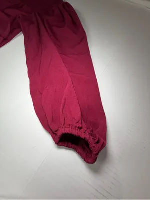 Frye Fuchsia Lace-Hem Peasant Blouse thumbnail 6