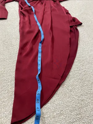Vici Burgundy Satin Twist-Waist Midi Dress Size Xs thumbnail 14