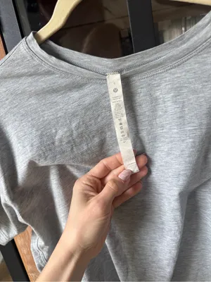 Lululemon Cates Tee Heathered Core Light cropped crew short sleeve performance thumbnail 5