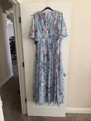 NWT Adrianna Papell Floral Print V-Neck Maxi Dress Size 8 thumbnail 5