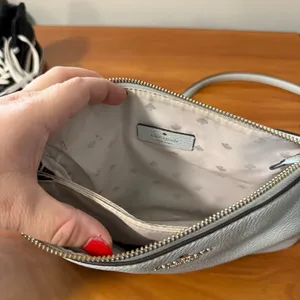 Kate Spade New York Crossbody Bag Purse Small Powder Blue Leather Triple Gusset‎ thumbnail 9