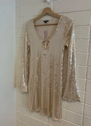 NWT wild fable sequin long sleeve dress thumbnail 1