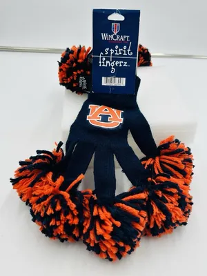Auburn Tigers Spirit Fingerz Gloves Imperial Football Pompom Fingers NEW thumbnail 1