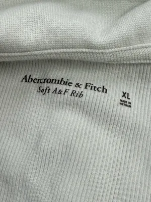 Abercrombie & Fitch Soft Rib Long-Sleeve Polo Top Light Green Women’s XL thumbnail 2
